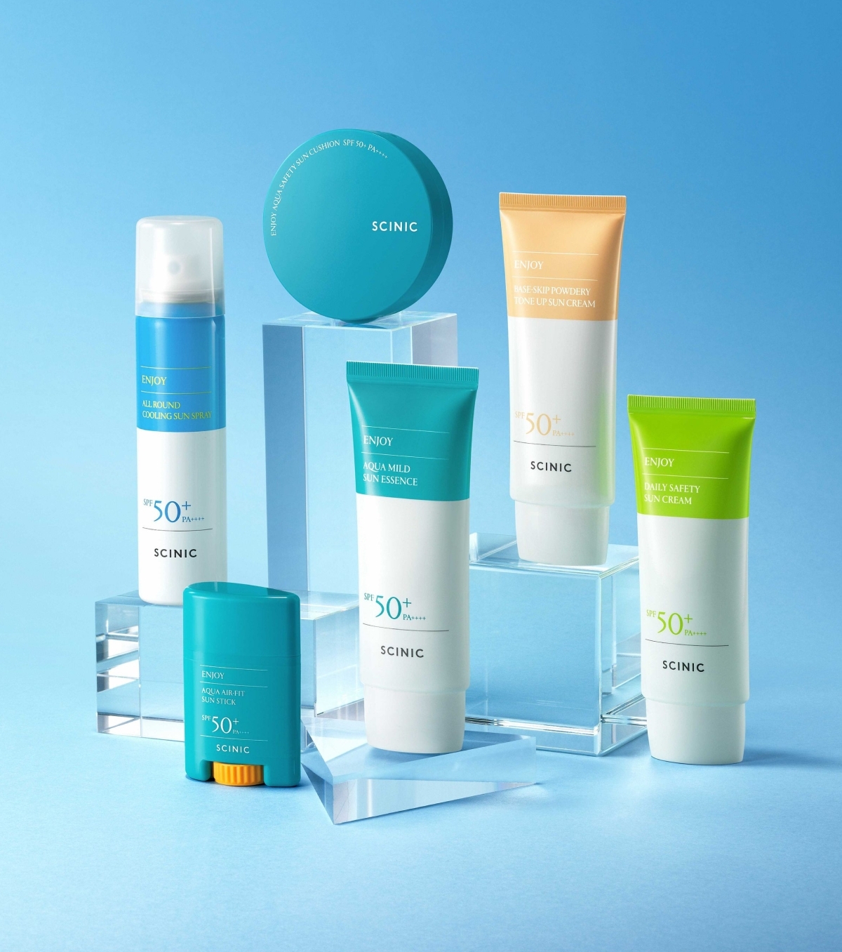 싸이닉 선케어 라인 엔조이 선 다이소 전용 상품 6종 제품 사진